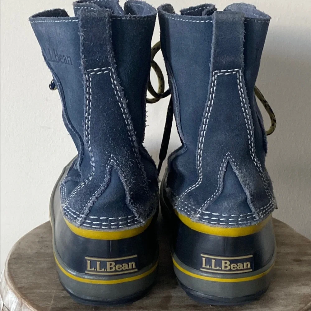 L.L Bean Kids Blue and Yellow Duck Waterproof Winter Boots Size 3